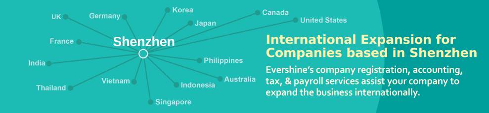 International Expansion for Companies based in Taiwan: Evershine company registration, accounting, tax, payroll services assist your company to expand the business internationally.